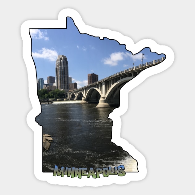 Minnesota State Outline (Minneapolis) Sticker by gorff